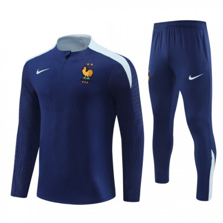 Frankrijk Trainings Sweatshirt Kwart-Zip 2024-25  - Kids